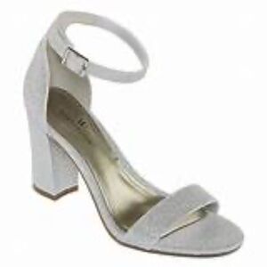 Worthington Beckwith Silver Women's Ankle Strap Heels Size 11